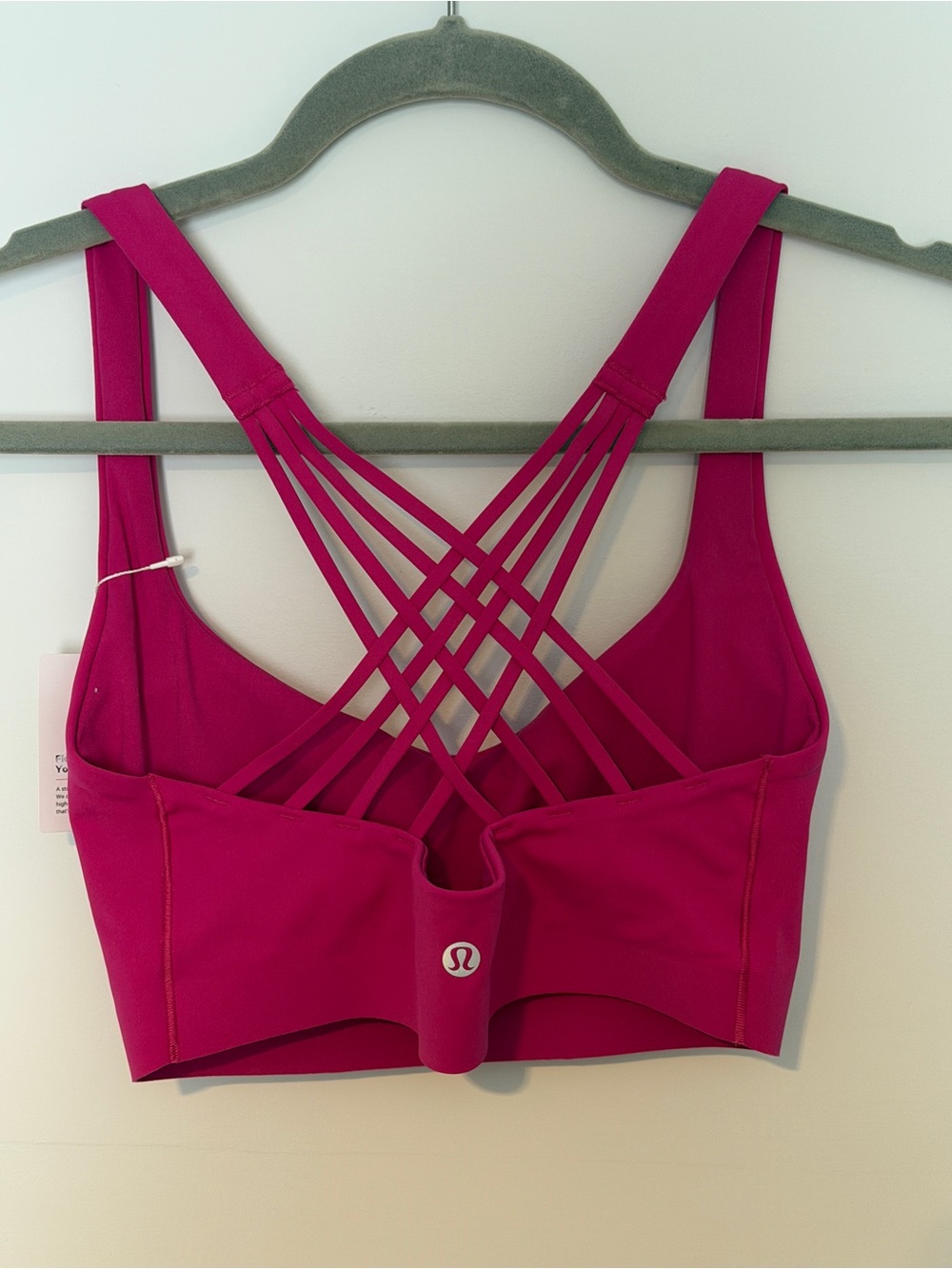 NWT Lululemon FlexyFlex Strappy Yoga Bra D-DDD Pink XXS/XS